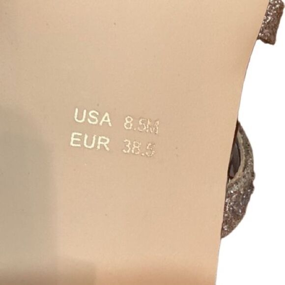 Touch of Nina Vionna Metallic Gold Sparkle Party Sandal Heels 8.5 - Picture 8 of 15